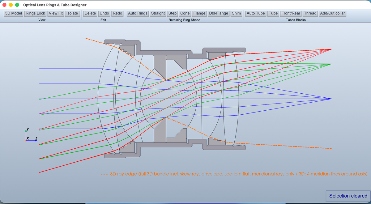 Optical Lens Rings & Tube Designer