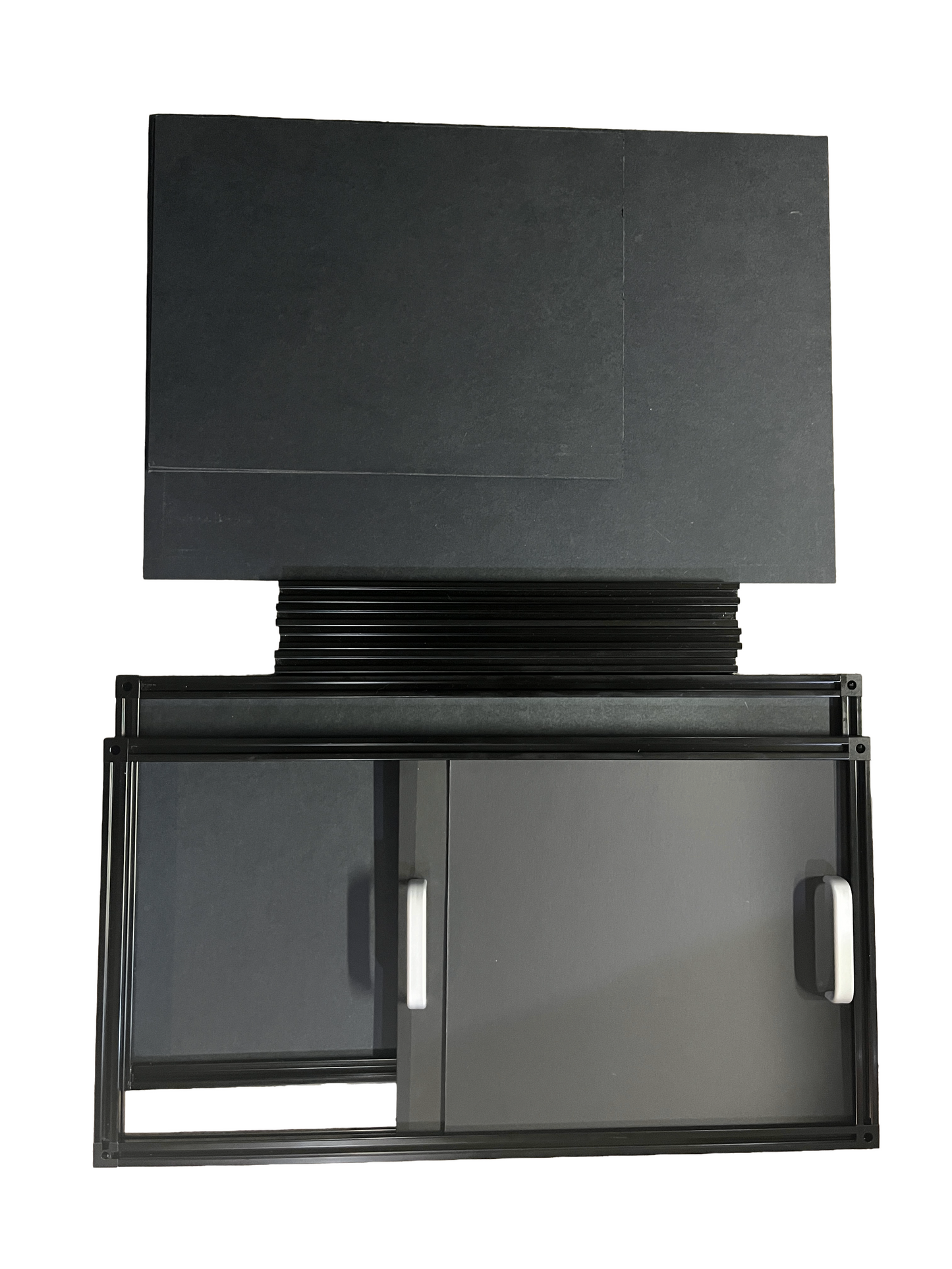 Optical Enclosure with Black Hardboard Panels