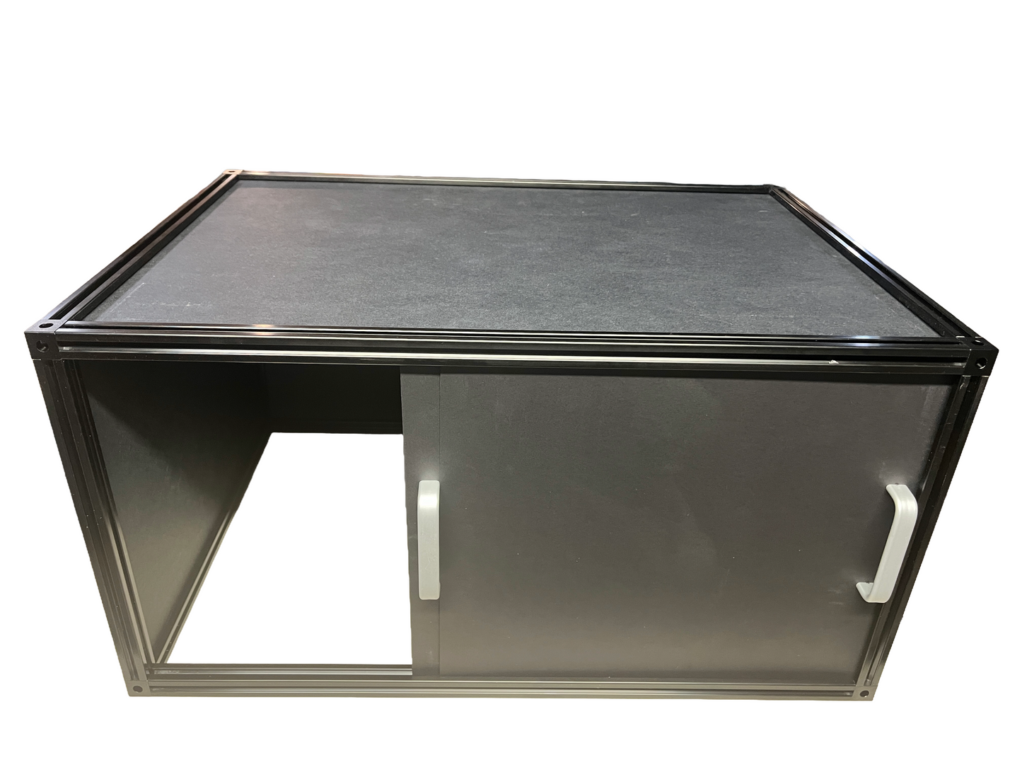 Optical Enclosure with Black Hardboard Panels