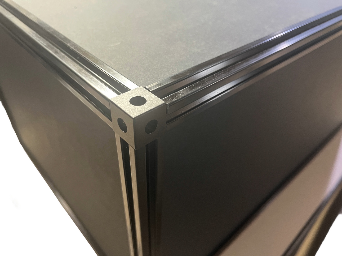 Optical Enclosure with Black Hardboard Panels