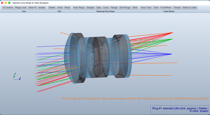 Optical Lens Rings & Tube Designer