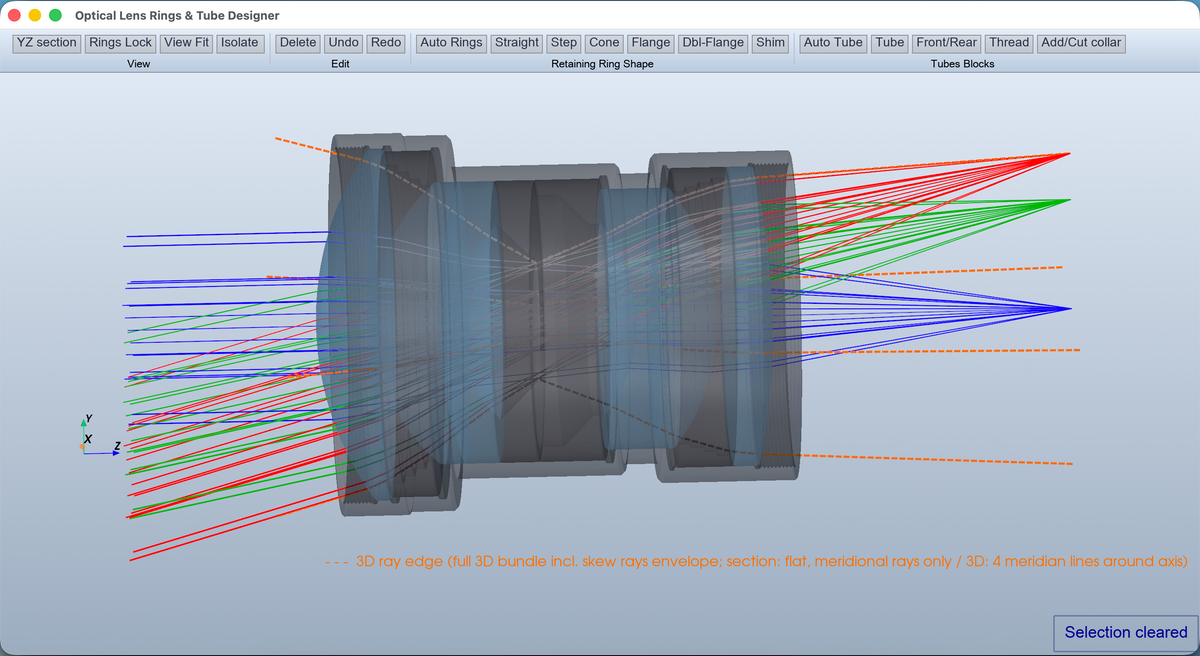 Optical Lens Rings & Tube Designer